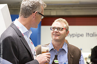 Kungengeschräch während der Afterparty Aquatech Amsterdam