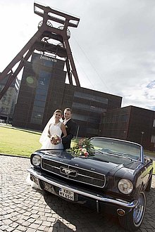 Brautpaarshootim auf Zeche Zollverein Zollverein