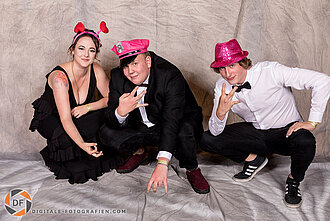 Partyfotos am mobilen Studio-Set Partyfotos