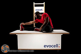 Sportbereich mit männlichen Modell