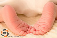 Foto von Füßen eines newborn Babys Babyfüße