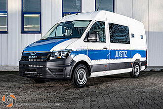 Gefangenentransporter MAN als Spezialanfertigung für die Justiz Gefangenentransporter