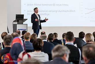 Foto des Sprechers während seiner Vortrags Vortrag