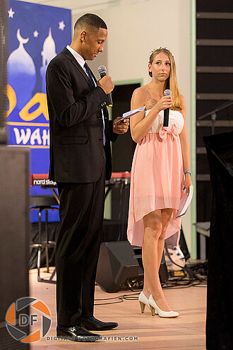 Moderatoren des Abiballs Moderatoren