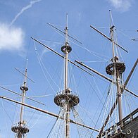 Alte Schiffkonsturktion am Hafen Alte Schiffkonsturktion