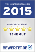 Auszeichnung zum Empfohlener Dienstleister 2015 Empfohlener Dienstleister 2015