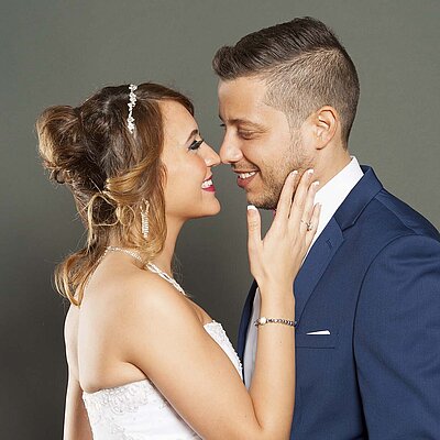 Brautpaaar beim Shooting im Studio Shooting Brautpaar