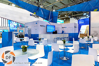 Messestandfoto vom leeren Stand Messestand