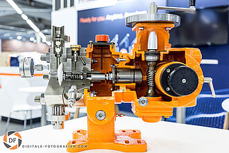 Querschnitt einer Pumpe Pumpe