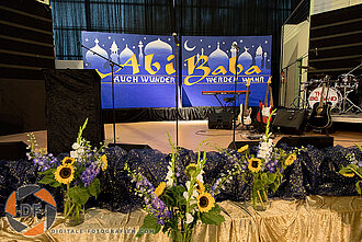 Bühne des Abiballs Bühne