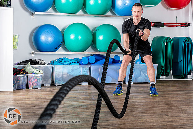 Training mit einem Fitness Tau Fitness Tau