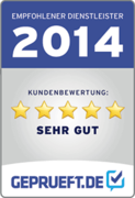 Auszeichnung zum Empfohlener Dienstleister 2014 Empfohlener Dienstleister 2014