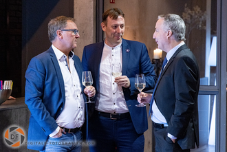 Gesprächsrunde auf der Messeparty Afterparty